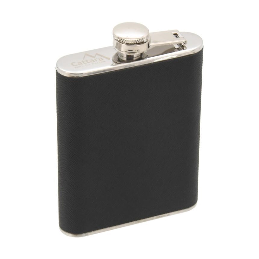 Lommelærke med cigaretui 175 ml sort