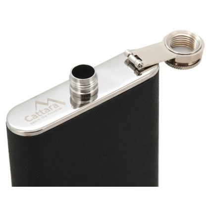 Lommelærke med cigaretui 175 ml sort