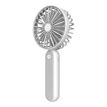 Lommeventilator 1200 mm/3,7V USB grå/hvid