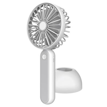 Lommeventilator 1200 mm/3,7V USB grå/hvid