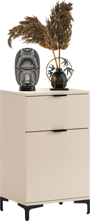 LORA skab med skuffe, beige