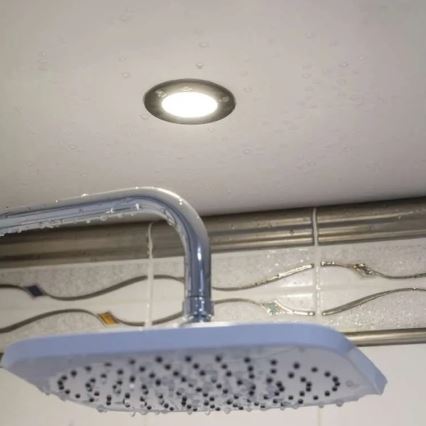 LED Badeværelsesloftlampe LORI LED/4,5W/230V IP65 2700/4000K Ø 8,5 cm sort