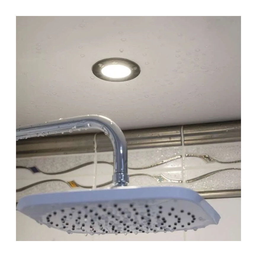 LED Badeværelsesloftlampe LORI LED/4,5W/230V IP65 2700/4000K Ø 8,5 cm sort
