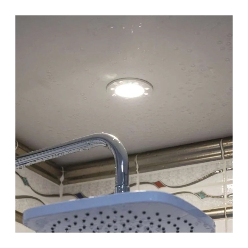 LED Badeværelsesloftlampe LORI LED/4,5W/230V IP65 2700/4000K Ø 8,5 cm hvid