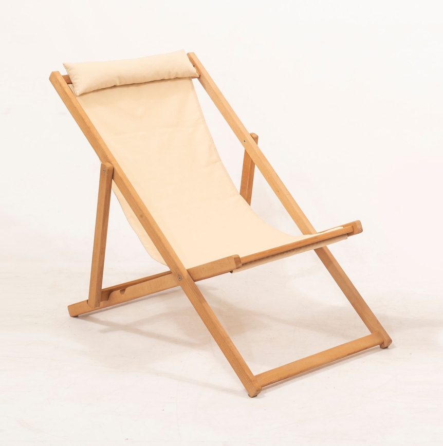 Loungestol beige/avnbøg