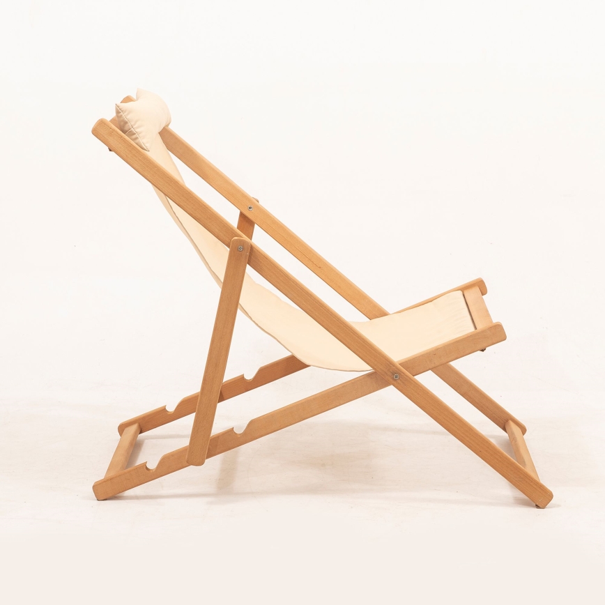 Loungestol beige/avnbøg