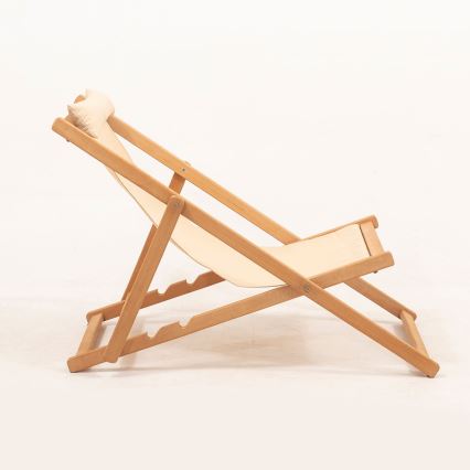 Loungestol beige/avnbøg