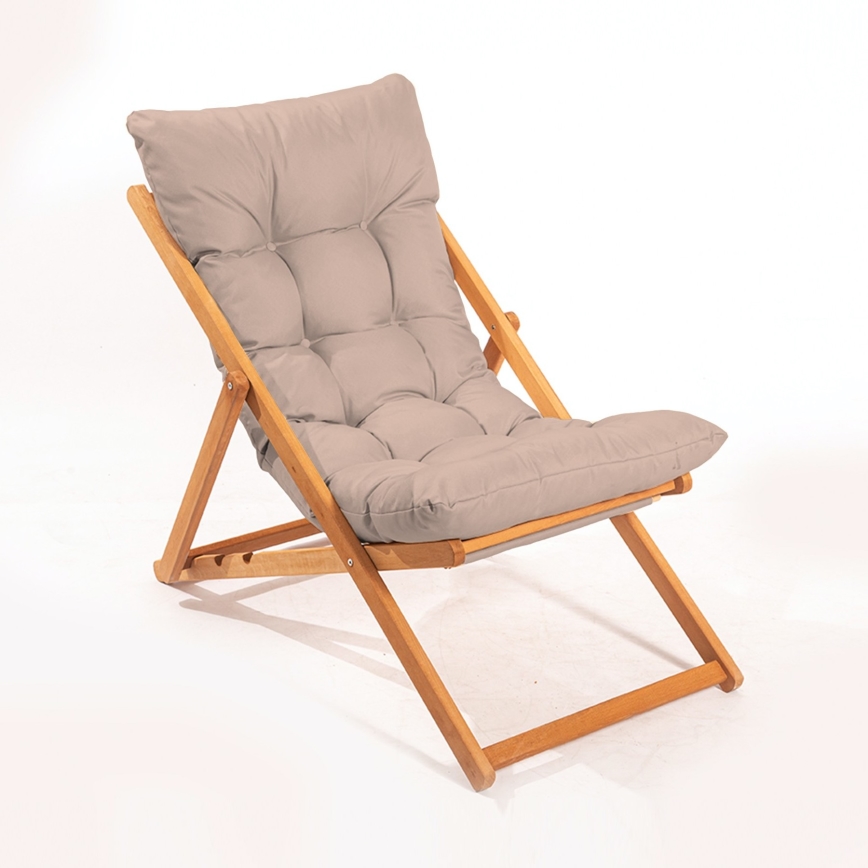 Loungestol beige/bøg