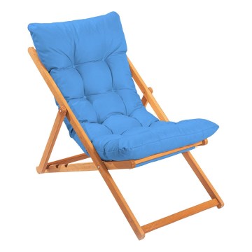 Loungestol blå/bøg