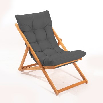 Loungestol grå/bøg