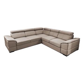 Loungesæt til hjørne foldbart med opbevaringsplads GRANADA beige