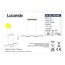 Lucande - LED pendel dæmpbar BRAMA LED/42W/230V