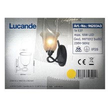 Lucande - LED væglampe TRISHA 1xE27/5,5W/230V