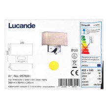 Lucande - LED væglampe VIRVE 1XLED/13,4W/230V + 1xLED/3,4W/230V