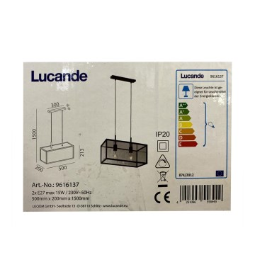 Lucande - Pendel BEYZA 2xE27/15W/230