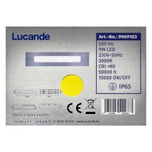 Lucande - Udendørs LED indbygningslampe RONI LED/9W/230V IP65