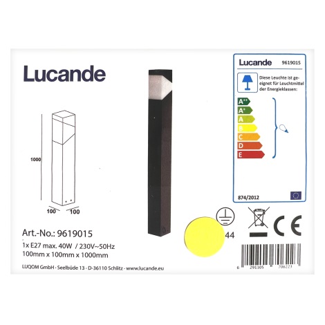 Lucande - Udendørslampe KARIN 1xE27/9W/230V IP44