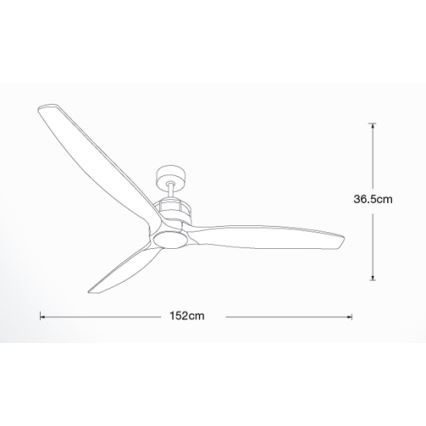 Lucci air 210508 - Loftventilator AIRFUSION AKMANI kejsertræ/sort + fjernbetjening