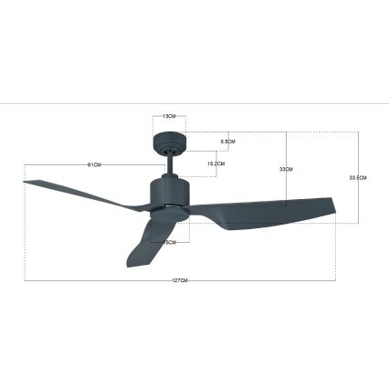 Lucci Air 210527 - Loftventilator AIRFUSION CLIMATE II sort + fjernbetjening