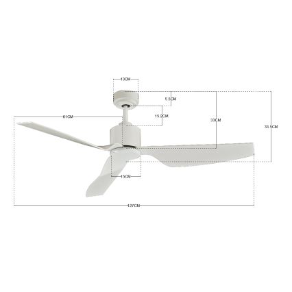 Lucci Air 210528 - Loftventilator AIRFUSION CLIMATE II hvid + fjernbetjening