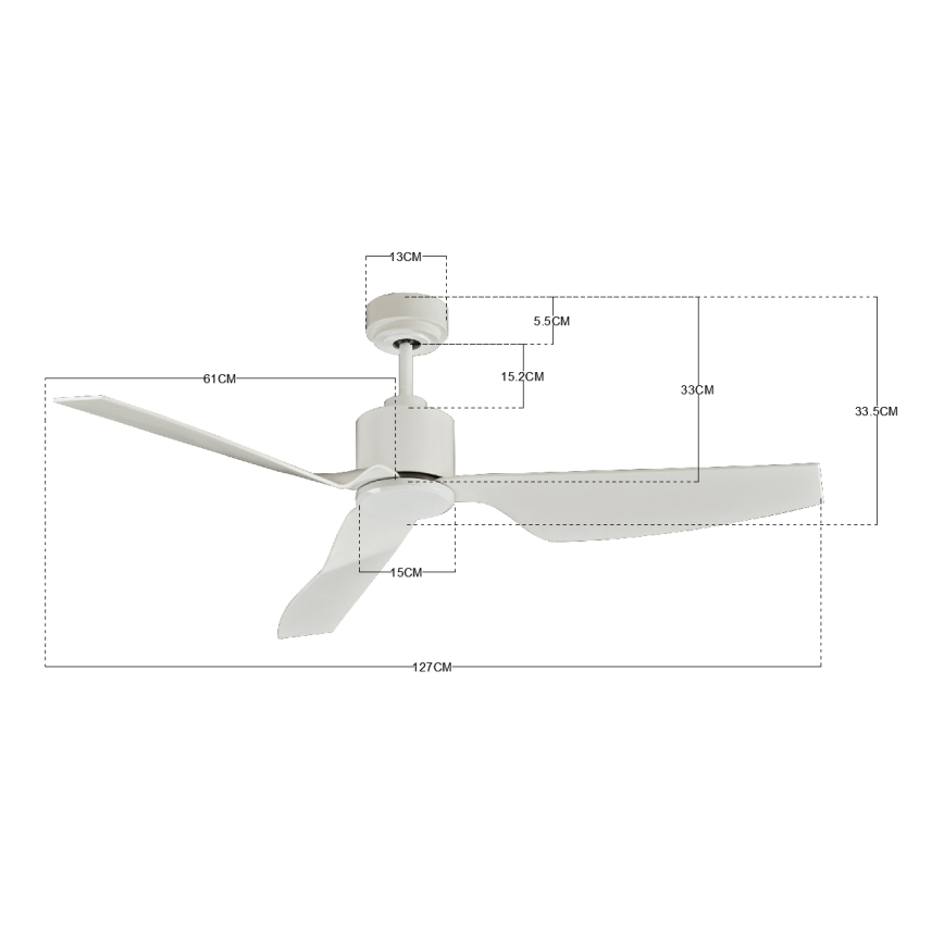 Lucci Air 210528 - Loftventilator AIRFUSION CLIMATE II hvid + fjernbetjening