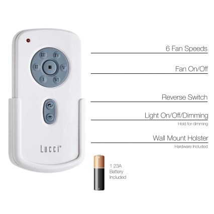 Lucci Air 21052TRS - Fjernbetjening til ventilatorer CLIMATE, RADAR, FRASER 1x23A