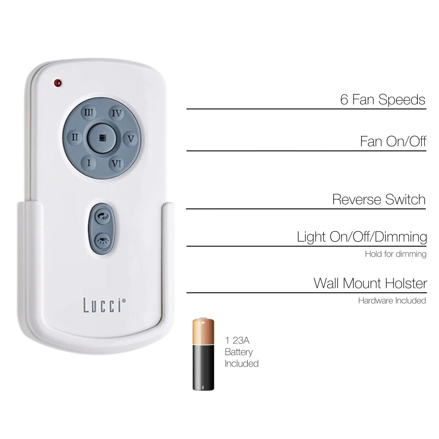 Lucci Air 21052TRS - Fjernbetjening til ventilatorer CLIMATE, RADAR, FRASER 1x23A