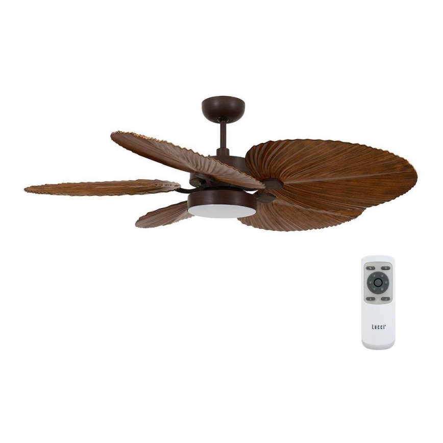 Lucci Air 210655 - LED loftventilator BALI 1xGX53/18W/230V brun + fjernbetjening
