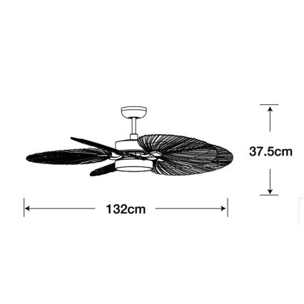Lucci Air 210655 - LED loftventilator BALI 1xGX53/18W/230V brun + fjernbetjening