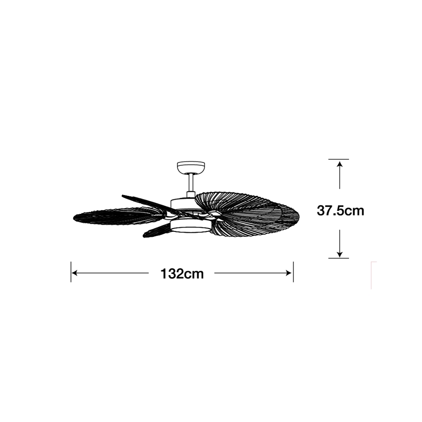 Lucci Air 210655 - LED loftventilator BALI 1xGX53/18W/230V brun + fjernbetjening