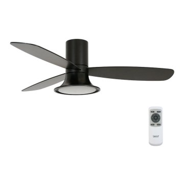 Lucci Air 210662 - LED dæmpbar loftventilator FLUSSO 1xGX53/18W/230V træ/sort + fjernbetjening
