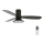 Lucci Air 210662 - LED dæmpbar loftventilator FLUSSO 1xGX53/18W/230V træ/sort + fjernbetjening