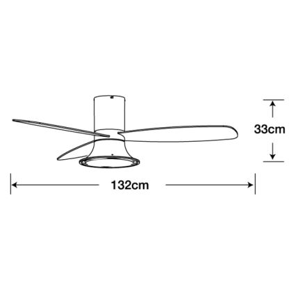 Lucci Air 210662 - LED dæmpbar loftventilator FLUSSO 1xGX53/18W/230V træ/sort + fjernbetjening