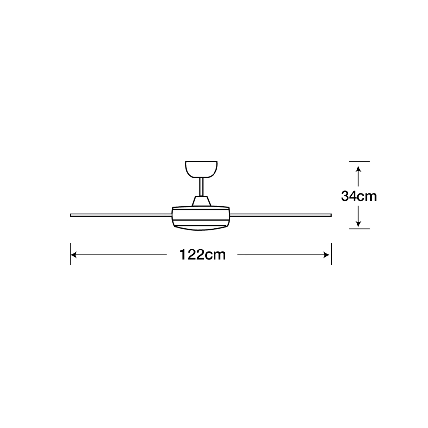 Lucci air 212899 - LED loftventilator dæmpbar MOONAH 1xGX53/21W/230V sort + fjernbetjening