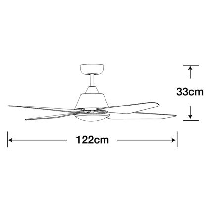 Lucci Air 212994 - LED loftventilator ARIA LED/18W/230V hvid + fjernbetjening