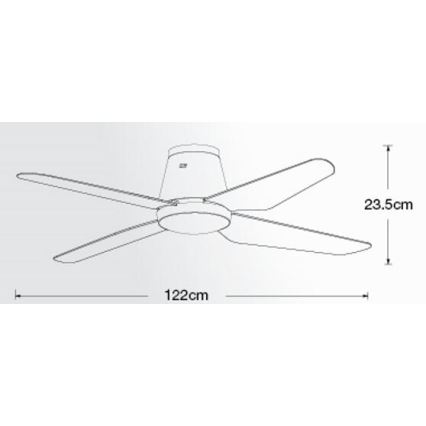 Lucci air 212999 - Loftventilator AIRFUSION ARIA hvid + fjernbetjening