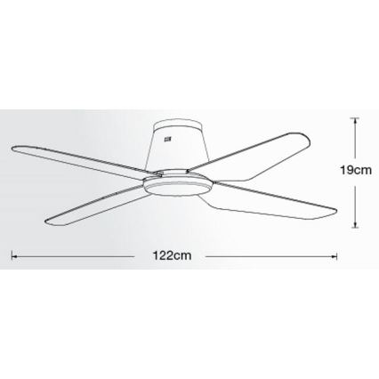 Lucci Air 213000 - Loftventilator AIRFUSION ARIA sort + DO