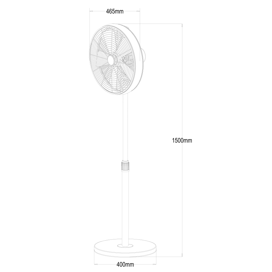Lucci Air 213116EU - Gulvventilator BREEZE, brun, Ø 46 cm