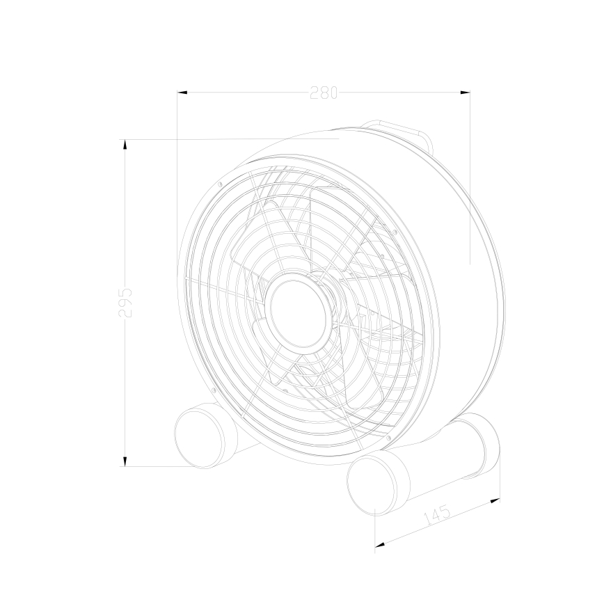Lucci air 213120 - Bordventilator BREEZE sort