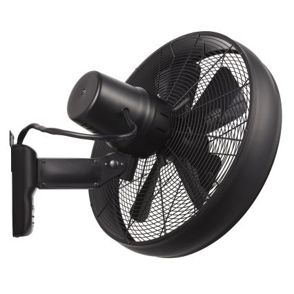 Lucci air 213124 - Væghængt ventilator BREEZE 55W/230V sort + fjernbetjening