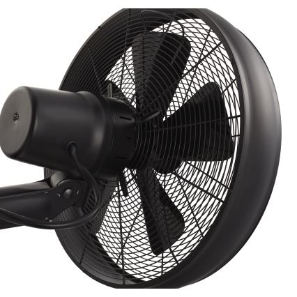 Lucci air 213124 - Væghængt ventilator BREEZE 55W/230V sort + fjernbetjening