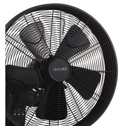 Lucci air 213124 - Væghængt ventilator BREEZE 55W/230V sort + fjernbetjening