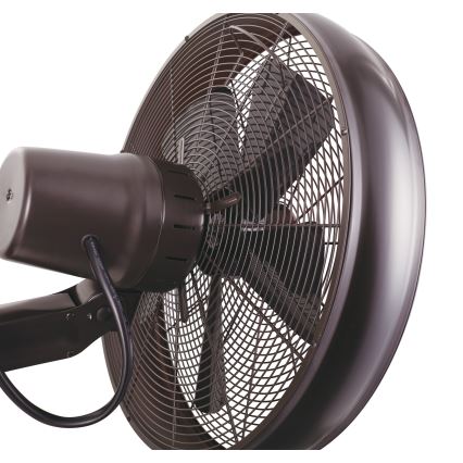 Lucci air 213125 - Væghængt ventilator BREEZE 55W/230V sort/brun + fjernbetjening