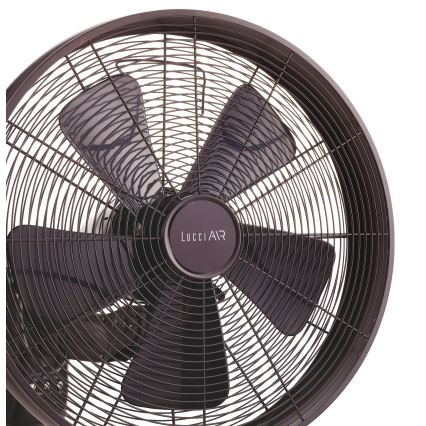 Lucci air 213125 - Væghængt ventilator BREEZE 55W/230V sort/brun + fjernbetjening