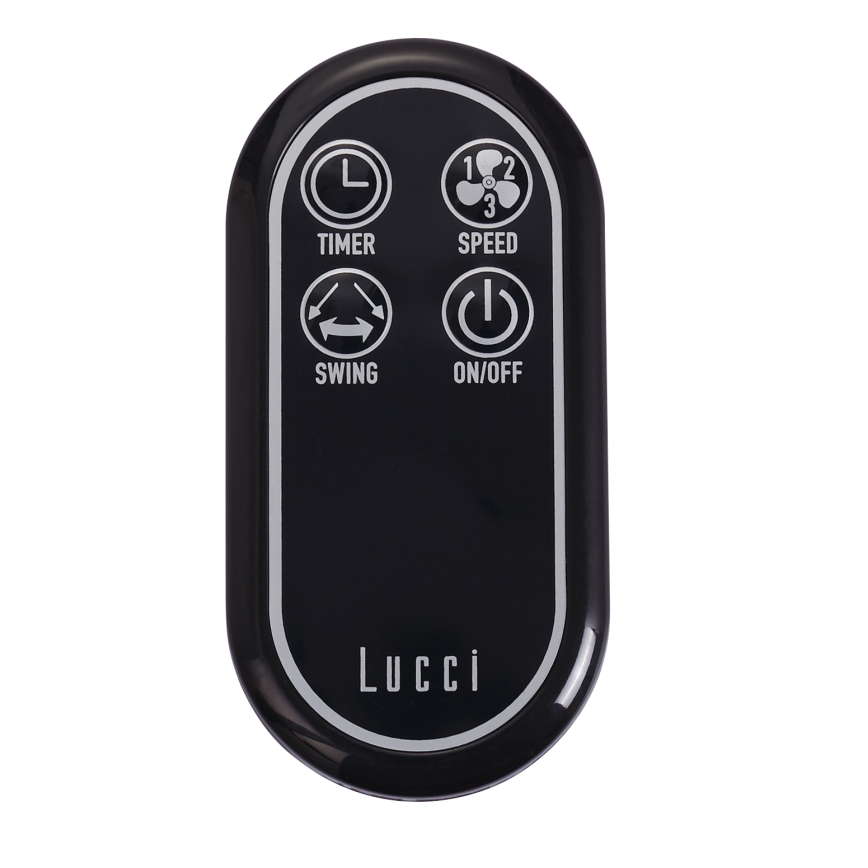 Lucci air 213125 - Væghængt ventilator BREEZE 55W/230V sort/brun + fjernbetjening