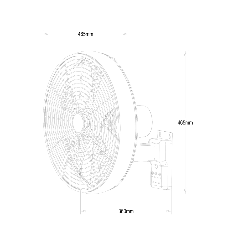 Lucci air 213125 - Væghængt ventilator BREEZE 55W/230V sort/brun + fjernbetjening