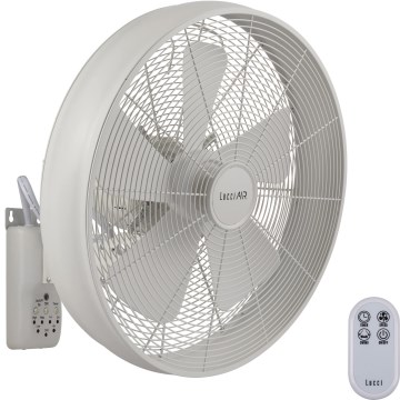 Lucci Air 213128EU - Vægventilator BREEZE 55 W/230 V hvid Ø 46 cm + fjernbetjening