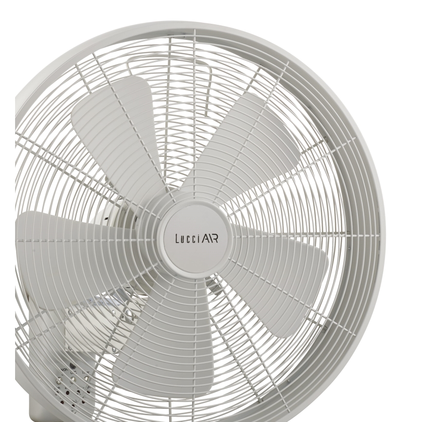 Lucci Air 213128EU - Vægbaseret ventilator BREEZE 55W/230V hvid + fjernbetjening
