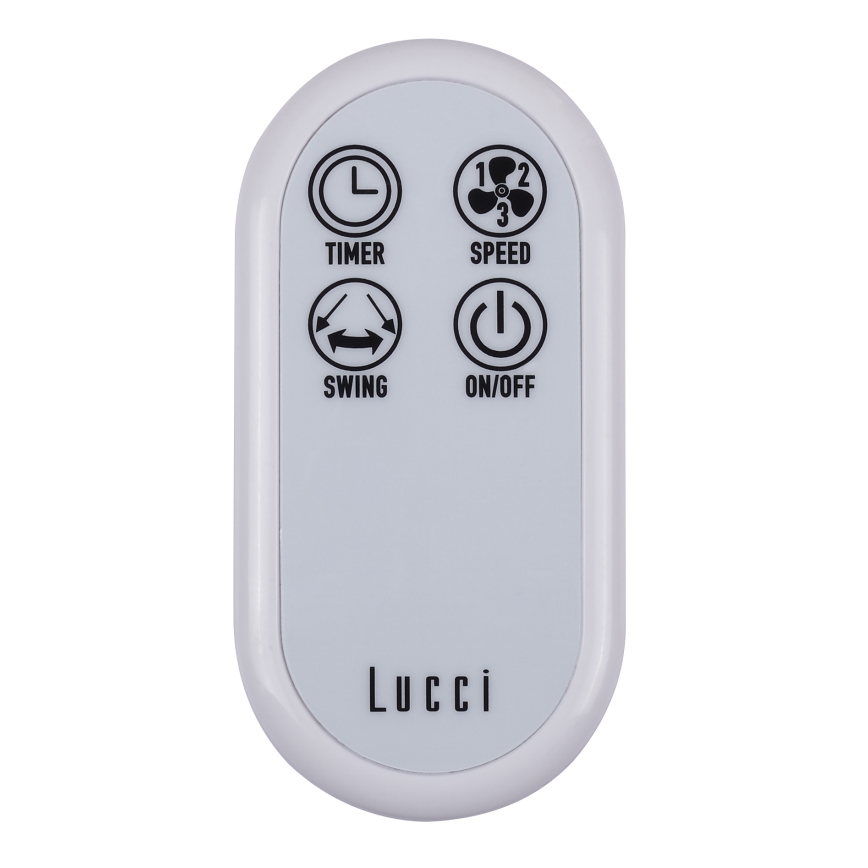 Lucci Air 213128EU - Vægbaseret ventilator BREEZE 55W/230V hvid + fjernbetjening