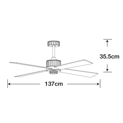 Lucci air 213170 - LED loftventilator NEWPORT wenge/brun + fjernbetjening